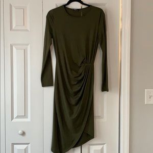 Olive green bodycon dress